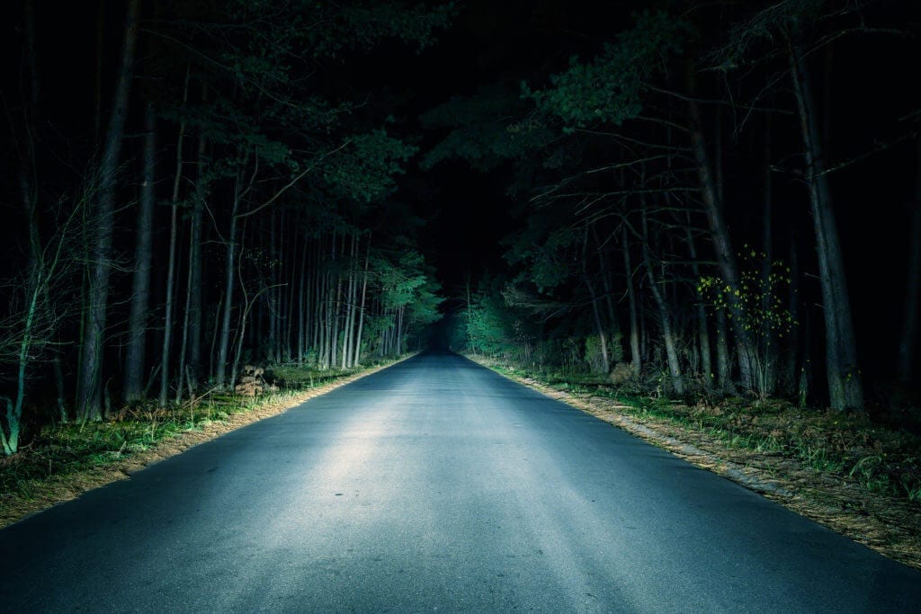 car accident at night