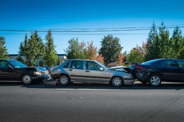 Who is at fault in a multi-vehicle crash