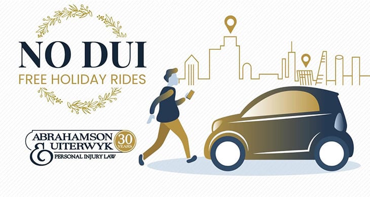 No DUI Free Holiday Rides Abrahamson Uiterwyk