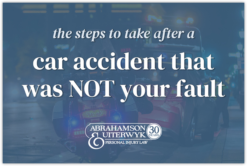 what to do after a car accident not your fault