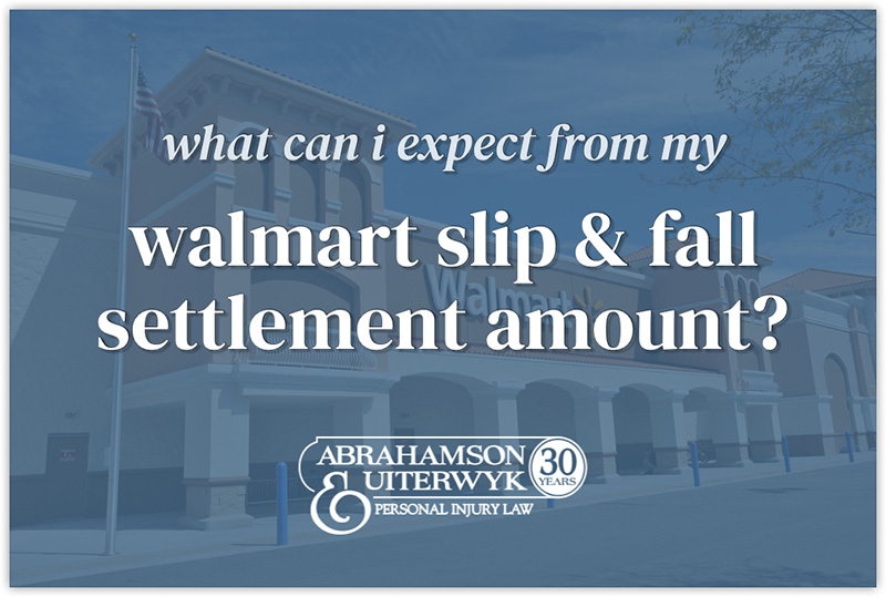 walmart slip and fall settlement offer amounts