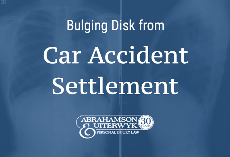 bulging disc after car accident settlement