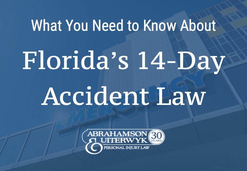 What is the 14 day accident law in Florida?