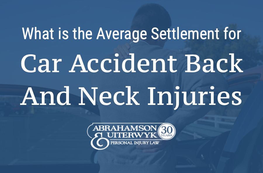 How much is a settlement for a car accident back and neck injury in Texas?