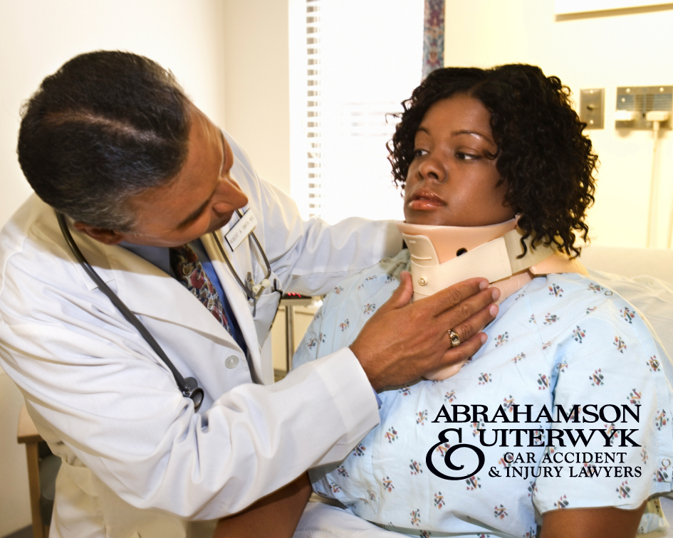 Tampa Neck Injury Lawyer - neck brace fitting by doctor