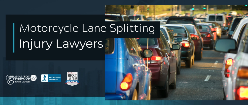 lane splitting motorcycle in traffic - florida motorcycle injury lawyers - abrahamson and uiterwyk